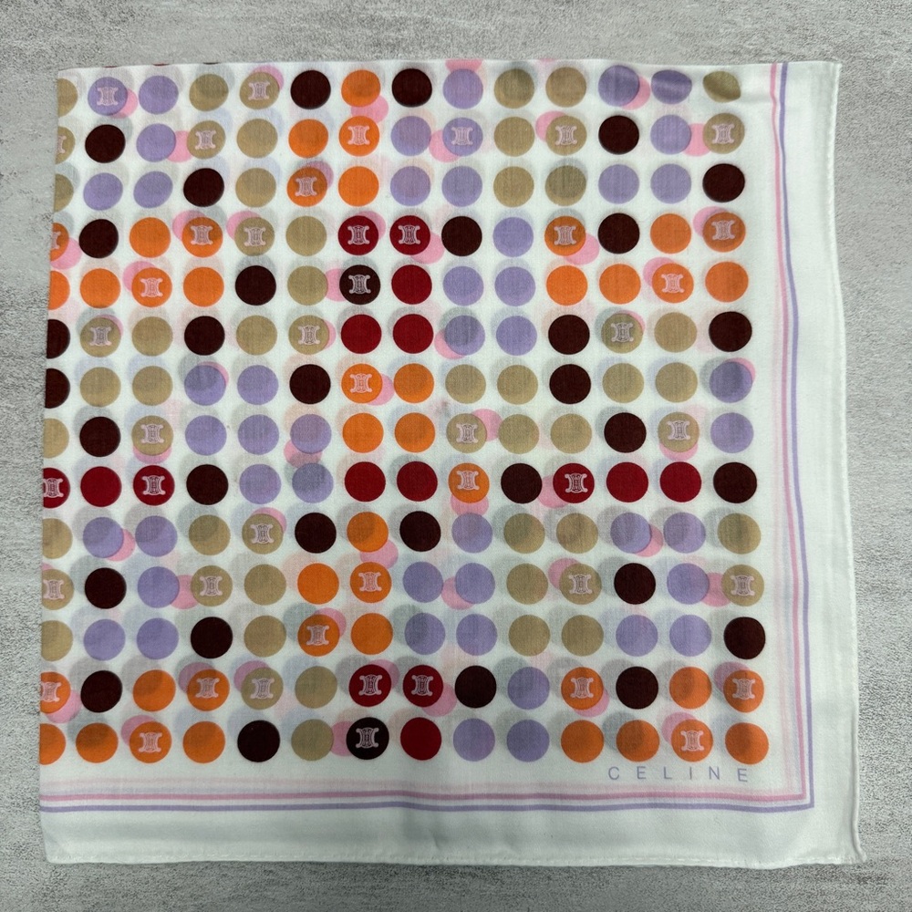 Celine Polka Dot handkerchief cotton in Orange, Lavender, Burgundy, Brown, Beige
